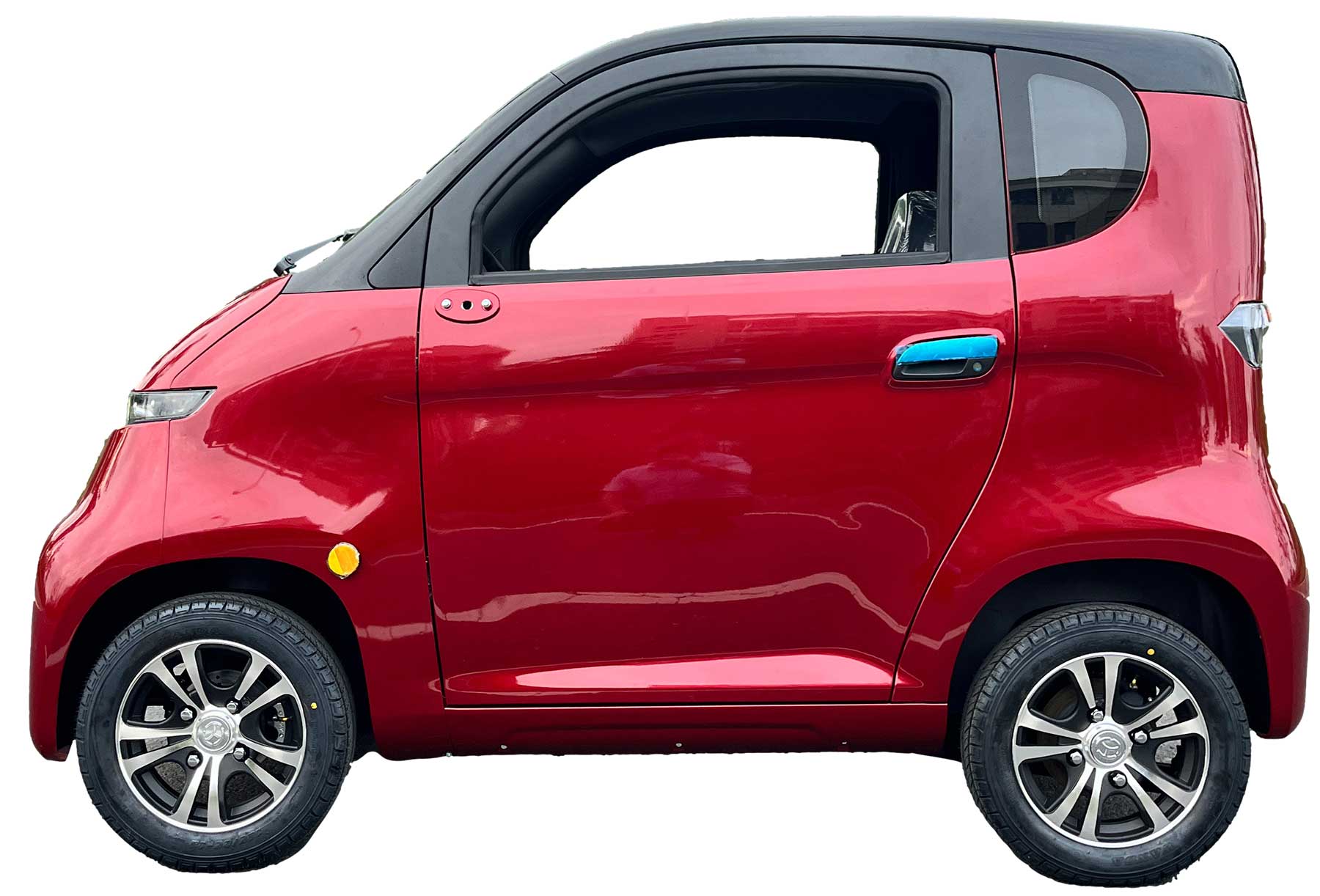 EccoStar 4-Wheeler LIO-Akku 60V52Ah Burgundy Seite Vorne Links