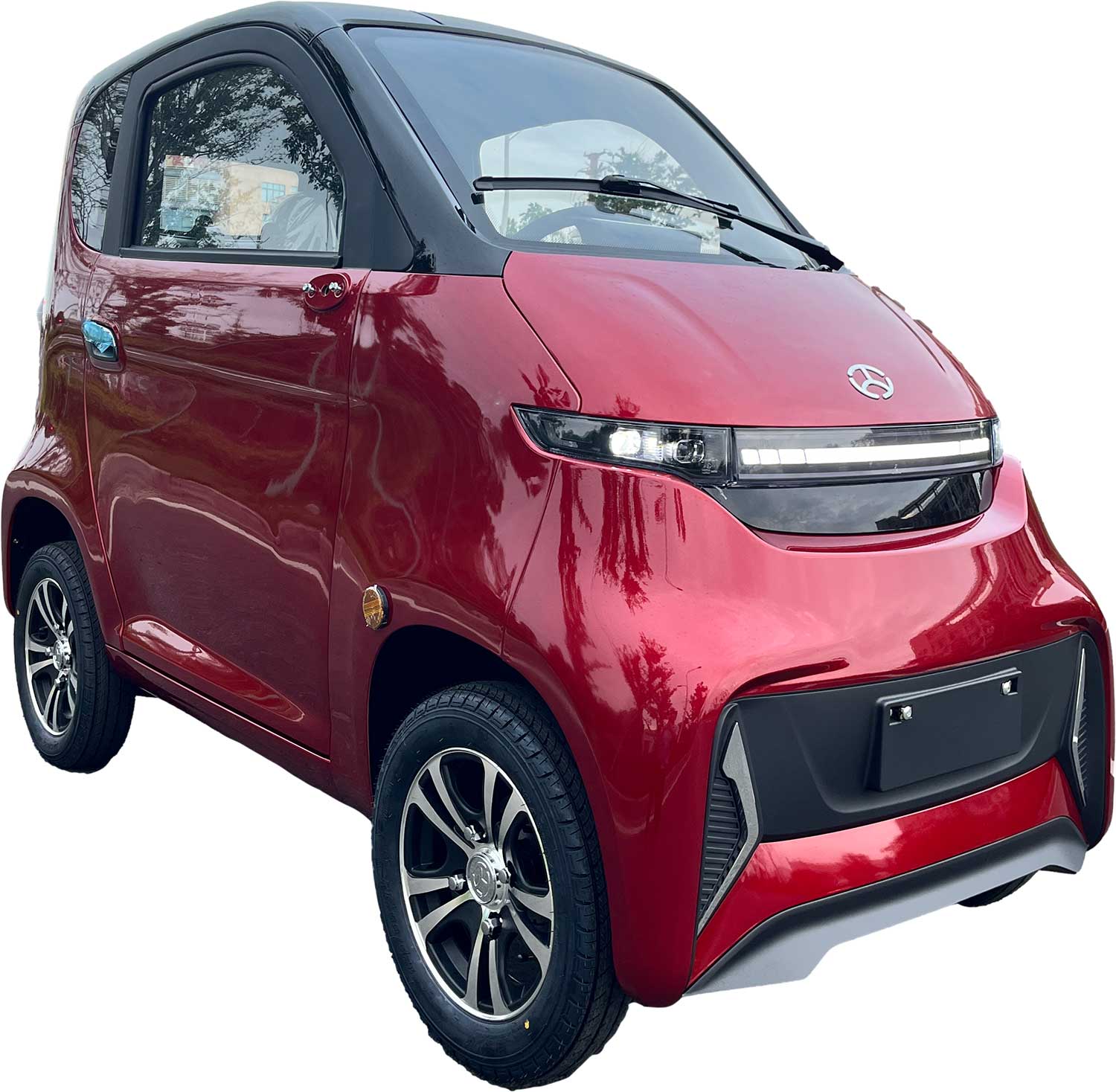 EccoStar 4-Wheeler LIO-Akku 60V52Ah Burgundy-Rot Seite vorne Links