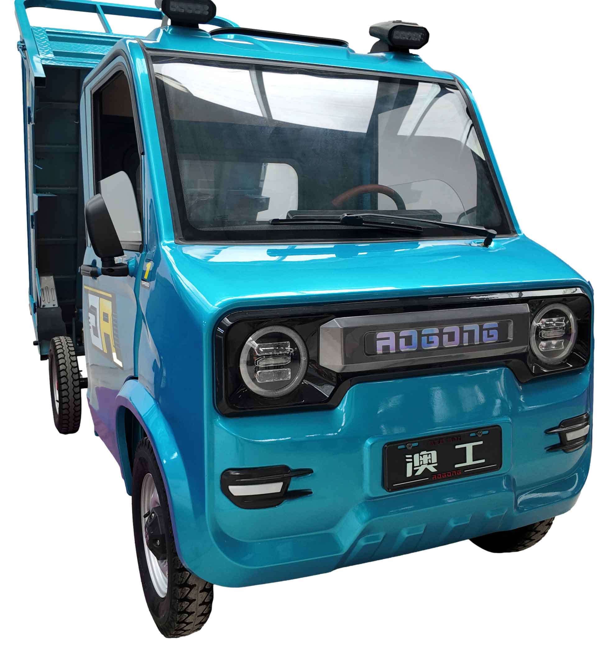 RocknBikes A41 mit geöffneter Kippmulde –Light-Blue