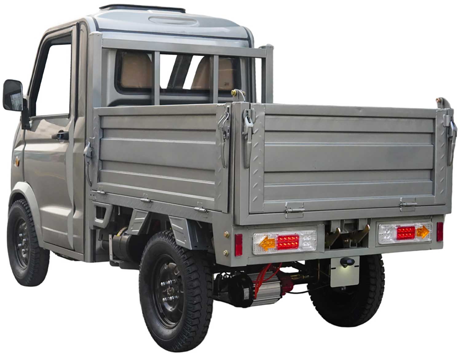 Technische Nahaufnahme des Elektromotors & Hydraulikzylinders