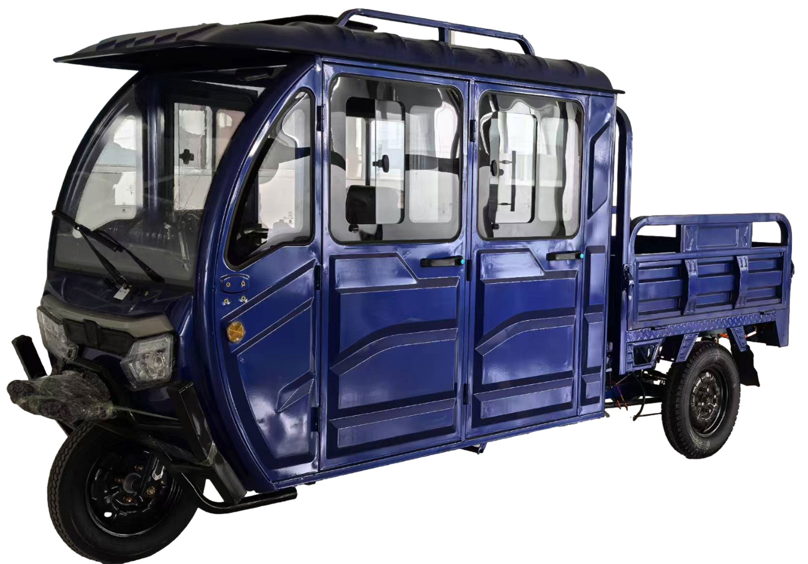 RocknBikes Cargo KH1 Elektro-Dreirad mit Kippmulde und Kabine  Seite Rechts vorne 45km/h Grau