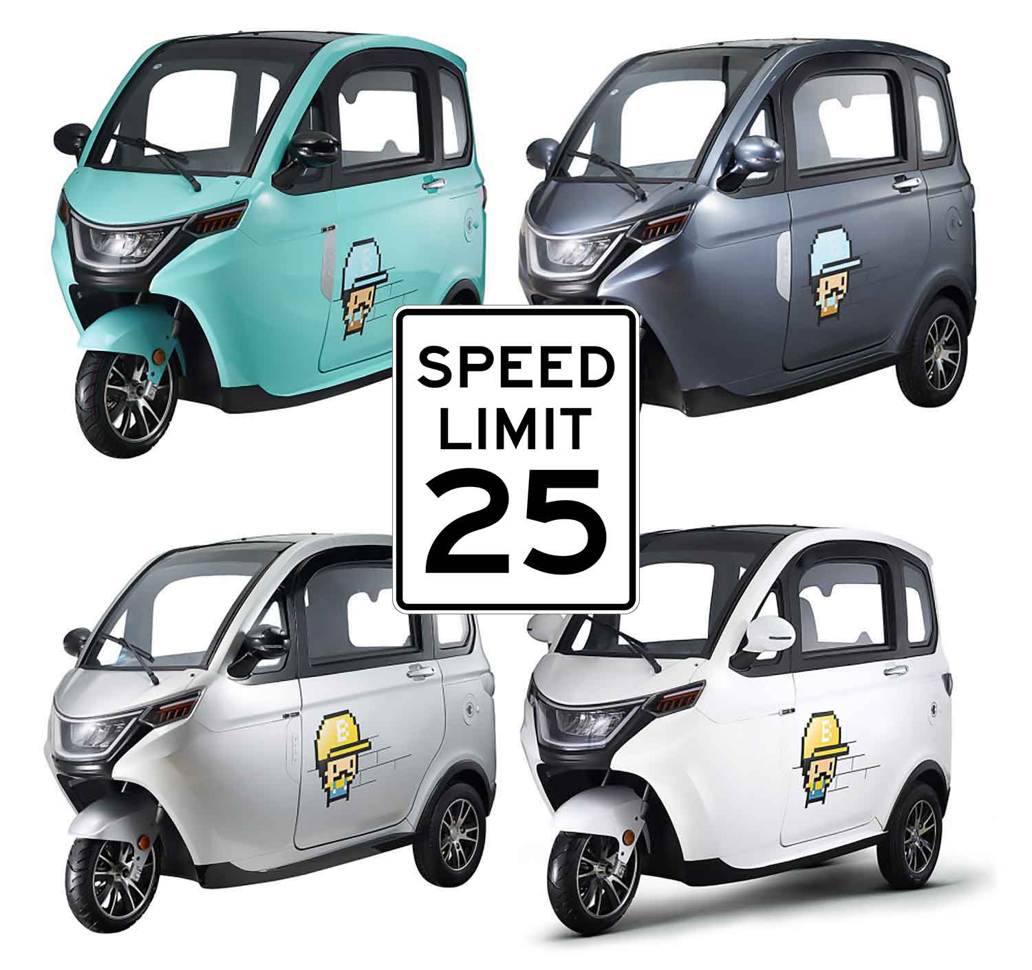 EccoStar MicroCar 25km/h X3 Mofa Version