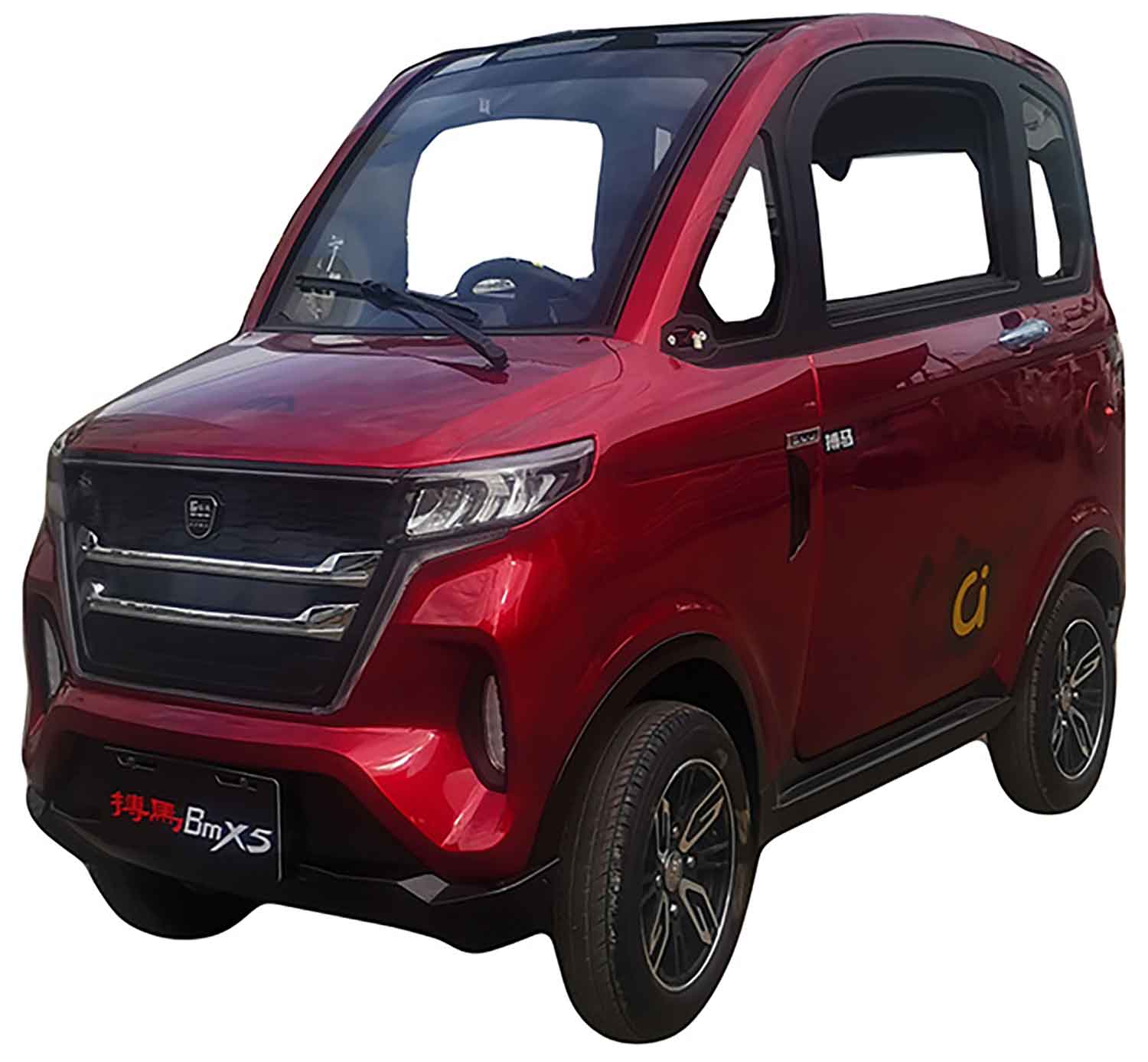 EccoStar X9 MicroCar 4-Wheeler 4-Rad Burgundy Rot metallic