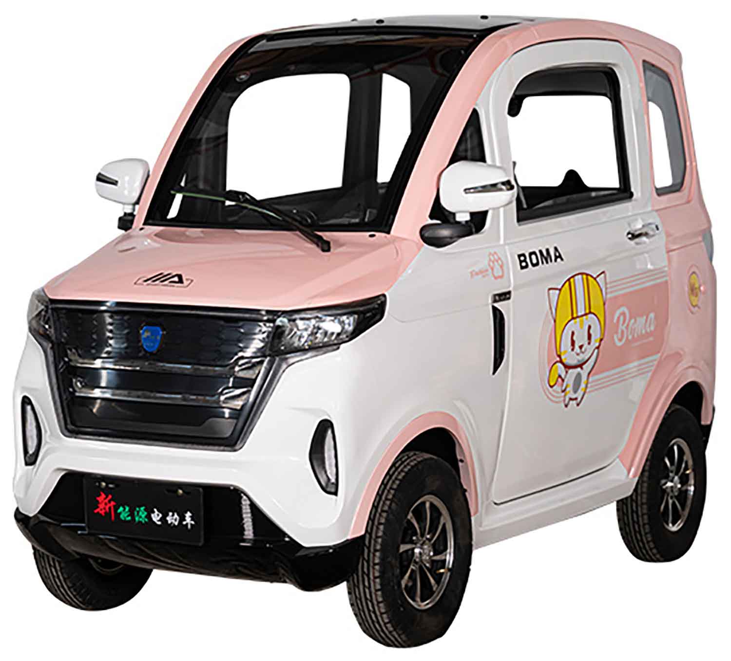 EccoStar X9 MicroCar 4-Wheeler 4-Rad Weiss-Pink